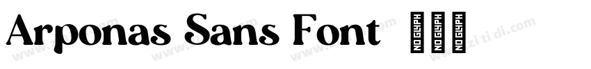 Arponas Sans Font字体转换
